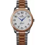 BELLEVUE Woman F2 35mm Quarzuhr Silbernes Zifferblatt Schwarzes Lederarmband