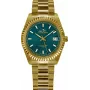 BELLEVUE Woman H16 30mm Quarz Analoguhr Edelstahl Leder Schwarz