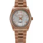 BELLEVUE Woman I28 (28mm) Quarz-Armbanduhr analog - Silbernes Zifferblatt, Schwarzes Lederarmband