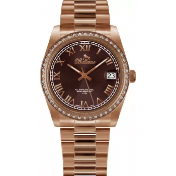 BELLEVUE Woman I30 28mm Quarz Analoguhr Silber Edelstahl Mesh