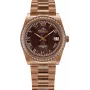 BELLEVUE Damenuhr I29 Quarz Analog 36mm Edelstahlgehäuse Weißes Zifferblatt Schwarzes Lederband