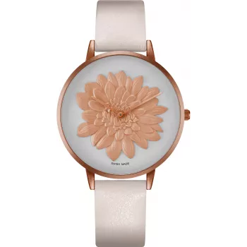BELLEVUE Damenuhr B42-3 39mm Roségold Edelstahl Leder