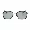 Belstaff Avedon S118 Herren-Sonnenbrille - Schwarzer Acetat-Rahmen, graue Polycarbonat-Gläser, UV400-Schutz, 56/20/145 mm