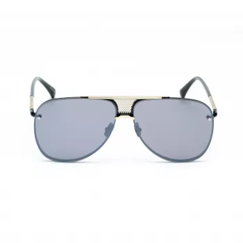 BELSTAFF BECKINGTONIIN Herren eckige Acetat-Sonnenbrille - Schwarzer Rahmen graue Gläser 63/12/145 mm