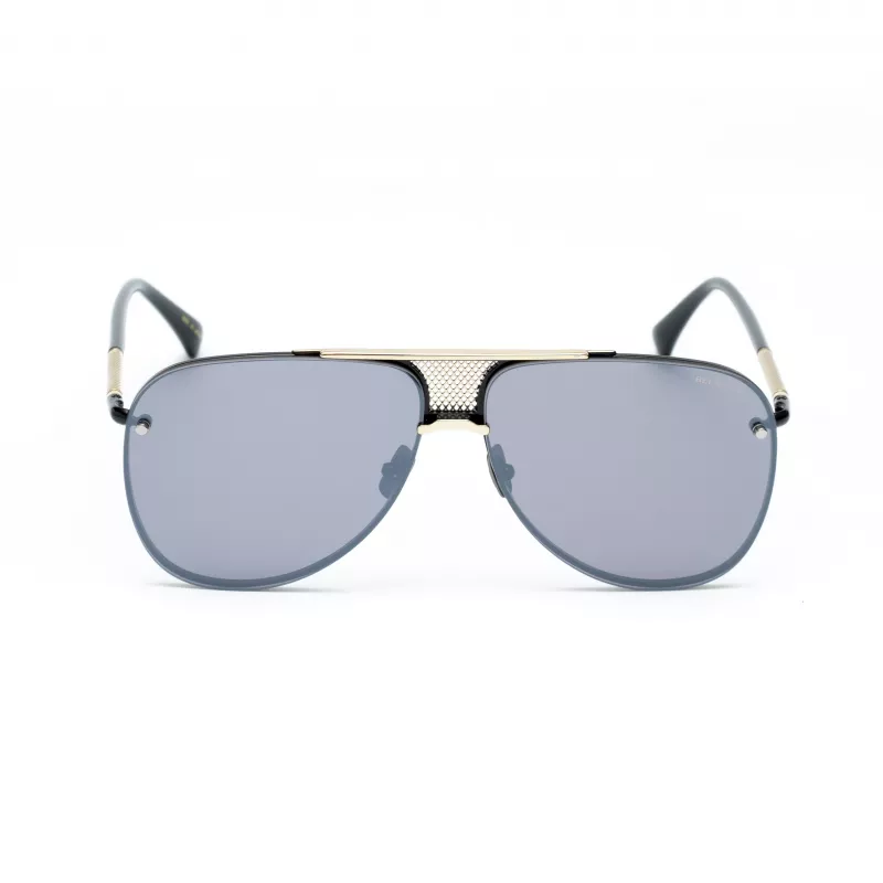 BELSTAFF BECKINGTONIIN Herren eckige Acetat-Sonnenbrille - Schwarzer Rahmen graue Gläser 63/12/145 mm