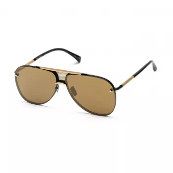 BELSTAFF BECKINGTONNEG Herren-Rechteck-Sonnenbrille - Schwarzer Rahmen, Rauchglas, 61/12/145 mm