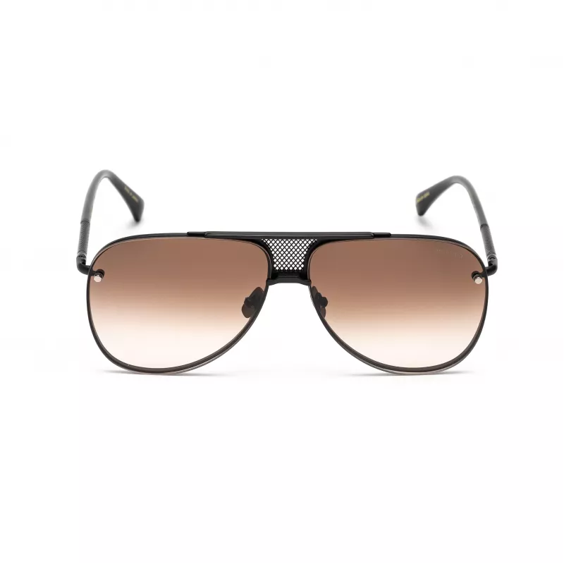Belstaff Beckinton Herren-Sonnenbrille - Schwarzer Acetatrahmen, graue Gläser, 61/12/145 mm, UV400