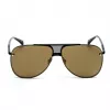 BELSTAFF BEKINGTONNEG Herren-Rechteck-Sonnenbrille - Schwarzer Rahmen, graue Gläser 61/12/145 mm