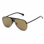 BELSTAFF BEKINGTONNEG Herren-Rechteck-Sonnenbrille - Schwarzer Rahmen, graue Gläser 61/12/145 mm