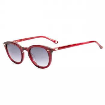 Belstaff Grasmere-S179 Damen-Sonnenbrille - Schwarzer Acetatrahmen, graue Polycarbonat-Gläser, 47/23/145 mm, UV400-Schutz
