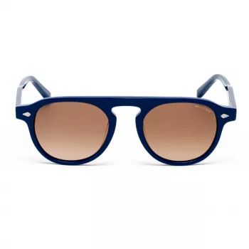 BELSTAFF LARSSON-AZUL Unisex Sonnenbrille Blauer Rahmen Graue Gläser 49/21/145 mm UV400