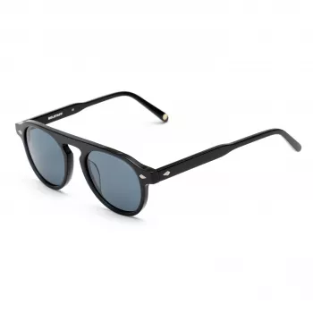 BELSTAFF LARSSON-NEGRO Unisex Sonnenbrille 49/21/145 mm Schwarzer Rahmen Graue Gläser UV400