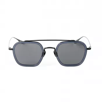 BELSTAFF MERRICK-S137 Unisex-Sonnenbrille - Schwarzer Acetatrahmen, graue UV400-Gläser 47/23/143 mm