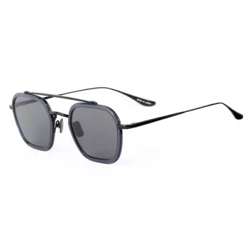 BELSTAFF MERRICK-S137 Unisex-Sonnenbrille - Schwarzer Acetatrahmen, graue UV400-Gläser 47/23/143 mm
