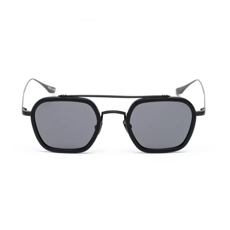 BELSTAFF MERRICKNEGROW Unisex-Sonnenbrille - Schwarzer Rahmen, rauchgraue Gläser, 47/23/143 mm