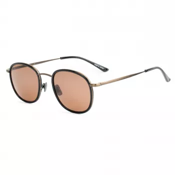 BELSTAFF Orwell-S071 Herren-Sonnenbrille - Schwarzer Acetatrahmen, graue UV400-Gläser, 50/22/150 mm
