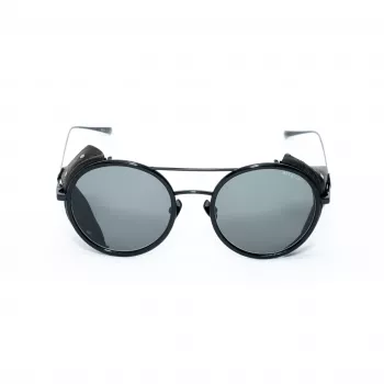 BELSTAFF PINNERNEGROCO Unisex-Sonnenbrille - Schwarzer Rahmen, graue Gläser, 53/19/145 mm