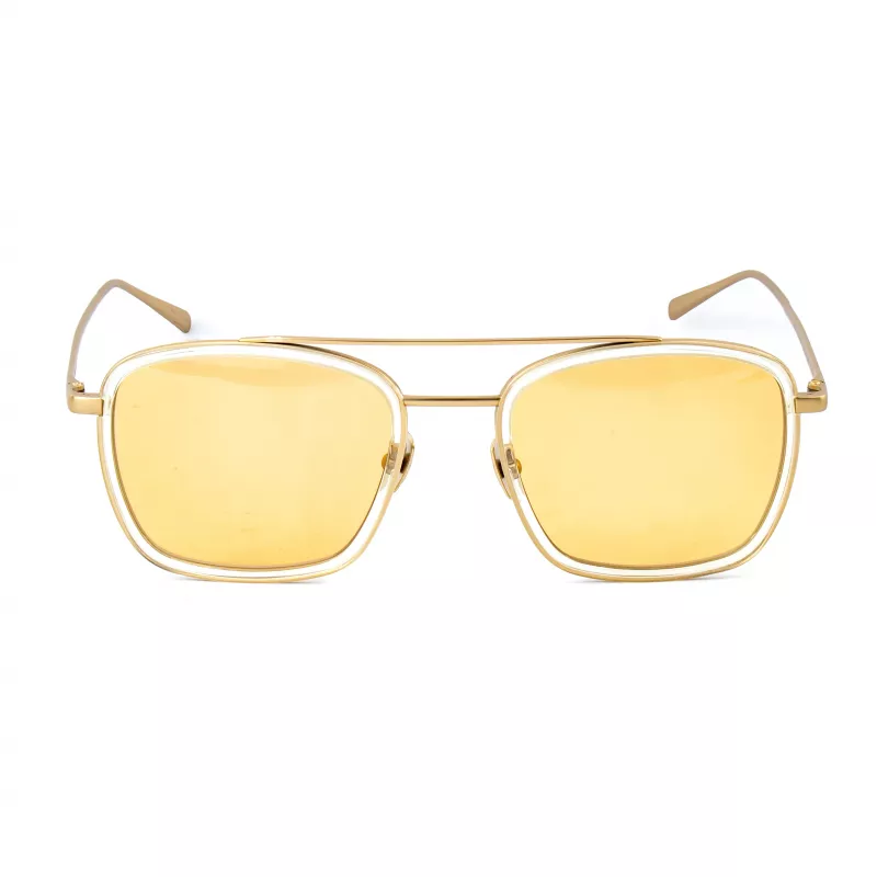 Belstaff Ryder Unisex Sonnenbrille, Klarer Rahmen, Graue Gläser, 54/21/145 mm