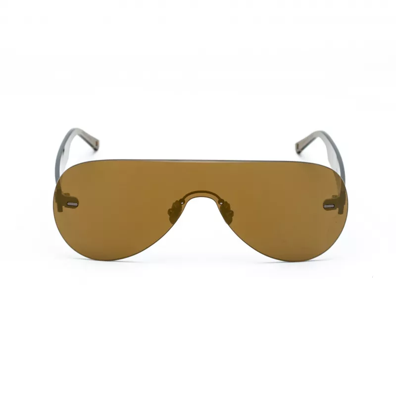 BELSTAFF SPEEDMASTERBR Unisex Sonnenbrille Shield Wrap-Around Braune Gläser Brauner Rahmen 141mm Glasbreite 145mm Bügellänge UV400