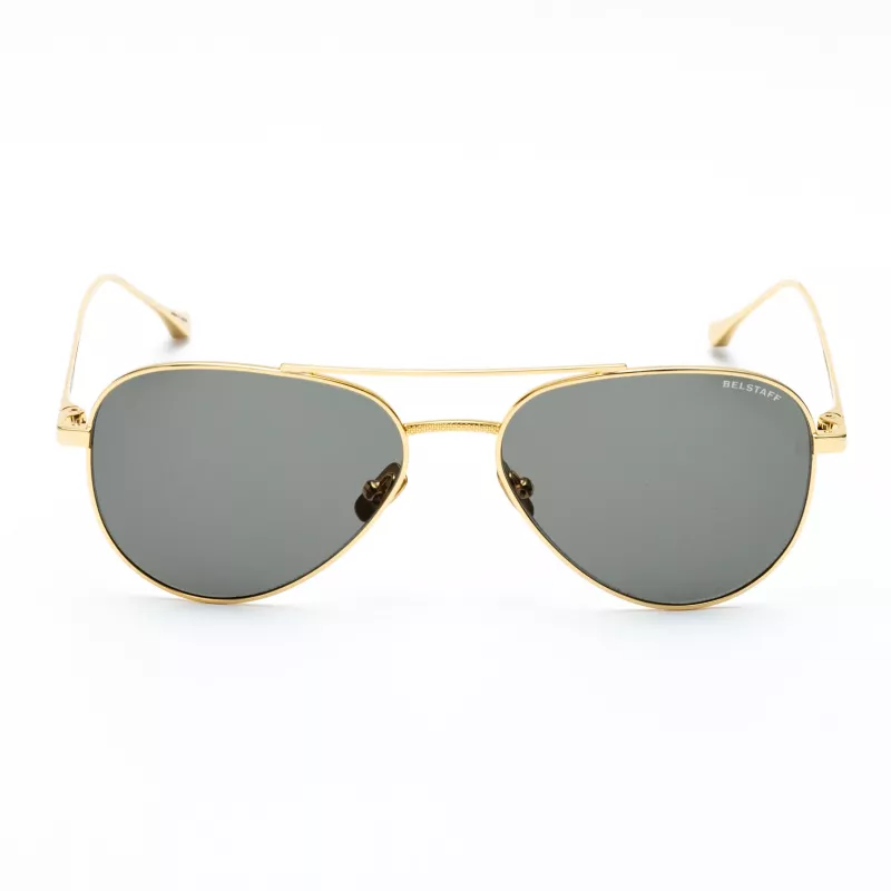 Belstaff Trialmasterdo Unisex Sonnenbrille - 55/18/135 mm - Schwarzer Acetatrahmen - Graue Polycarbonatgläser - UV400