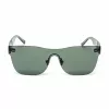BELSTAFF Damen FLASH-VERDE Oversized Shield Sonnenbrille - Grüner Acetatrahmen, graue verspiegelte Gläser, UV400