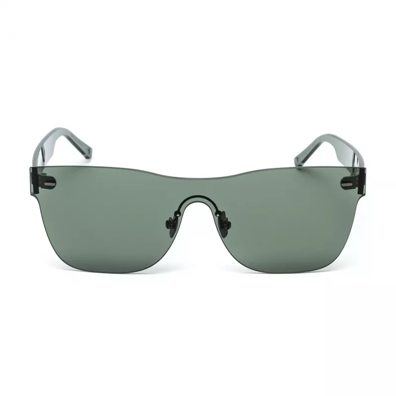 BELSTAFF Damen FLASH-VERDE Oversized Shield Sonnenbrille - Grüner Acetatrahmen, graue verspiegelte Gläser, UV400