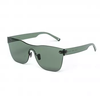 BELSTAFF Damen FLASH-VERDE Oversized Shield Sonnenbrille - Grüner Acetatrahmen, graue verspiegelte Gläser, UV400