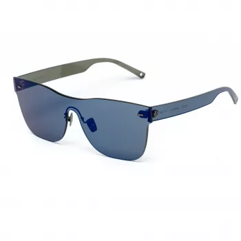 Belstaff Damen-Sonnenbrille Flashgunazul - Blauer Acetatrahmen mit grauen Gradientengläsern