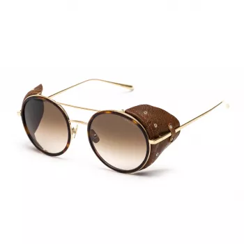 BELSTAFF Damen-Sonnenbrille Pinnerdoradof - 53/19/145 mm - Gold-Ton/Brauner Rahmen