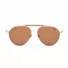 BELSTAFF Damen-Sonnenbrille Staffordmarro Rechteckig - Brauner Acetatrahmen - UV400