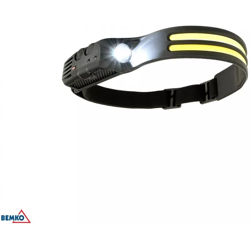 BEMKO C49-LTC01 Wiederaufladbare LED-Stirnlampe, 1200mAh, 100 Lumen, IPX4, 80m Leuchtweite