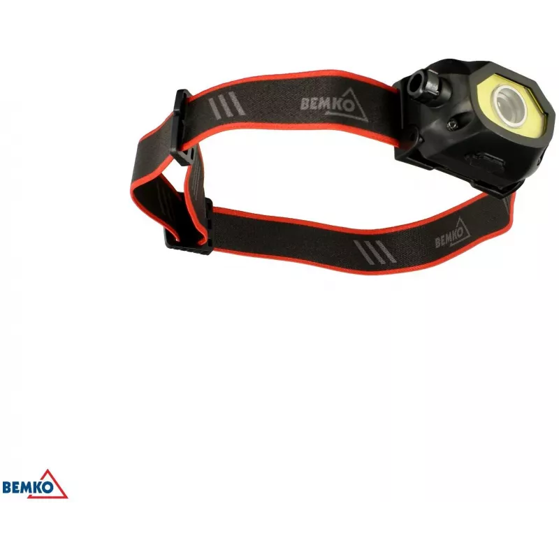 BEMKO C49-LTC02 Multifunktionale wiederaufladbare LED-Stirnlampe, 200lm, 6500K, 1200mAh, IP44