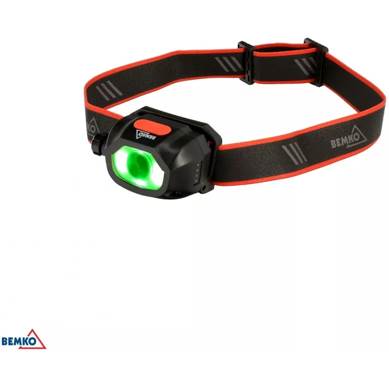 BEMKO C49-LTC02 Multifunktionale wiederaufladbare LED-Stirnlampe, 200lm, 6500K, 1200mAh, IP44