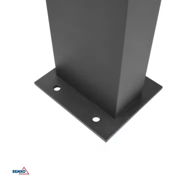 BEMKO SOLVEO Hybrid LED Garten-Pollerleuchte, 7W, 600lm, CCT 3000K/4000K/6500K, 80cm, IP65, Dunkelgrau, PIR-Sensor