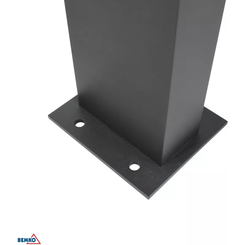 BEMKO SOLVEO Hybrid LED Garten-Pollerleuchte, 7W, 600lm, CCT 3000K/4000K/6500K, 80cm, IP65, Dunkelgrau, PIR-Sensor