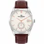 BEN SHERMAN Herrenuhr WB039T 43mm braunes Lederarmband schwarzes Zifferblatt