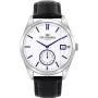BEN SHERMAN Herrenuhr WB039UB 43mm schwarzes Zifferblatt schwarzes Kunstlederarmband