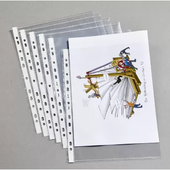 Bene 206825WS Punched Pockets DIN A4 100 Mic PP Transparent 25 Pack