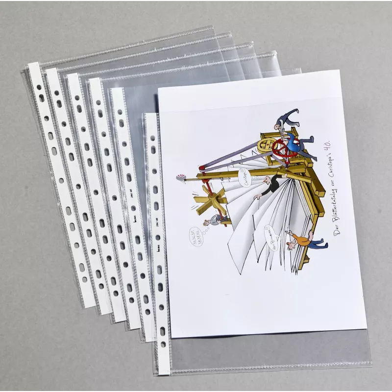 Bene 206825WS Punched Pockets DIN A4 100 Mic PP Transparent 25 Pack