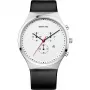 Bering Herren Classic Quarzuhr 40mm Edelstahl Blaues Zifferblatt Silbernes Mesh 14740-404