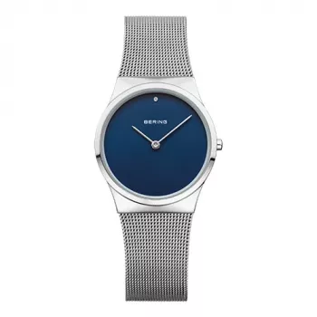 BERING Damenuhr 12130-007 Quarz Analog 30mm Edelstahl Mesh Silber