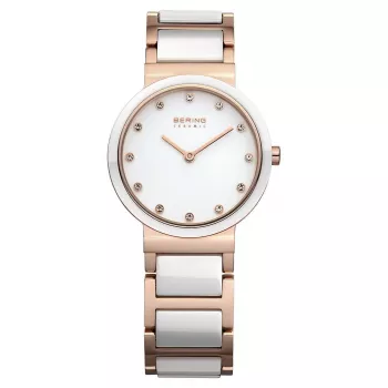 BERING Damen Classic Quarzuhr 10729-766 29mm Roségold Edelstahl Mesh