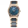 BERING Damen Classic Quarzuhr 26mm Edelstahl Mesh Blau Sunray Zifferblatt 32426-767