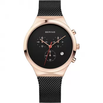 Bering Damen Classic Quarzuhr 36mm Roségold Edelstahl Weißes Zifferblatt 14736-166