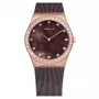 BERING Damenuhr 12430-262 30mm Roségold Edelstahl Mesh Braunes Sunray-Zifferblatt