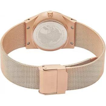 BERING Damenuhr 12430-366 30mm Roségold Edelstahl Braunes Sunray-Zifferblatt