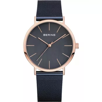 BERING Damenuhr 13436-367 36mm Edelstahl-Mesh graues Zifferblatt