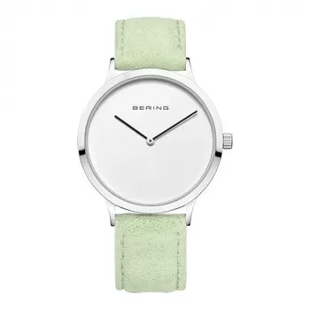 BERING Damenuhr 14937-304 (39 mm) - Blaues Sunray-Zifferblatt, silbernes Milanaise-Armband