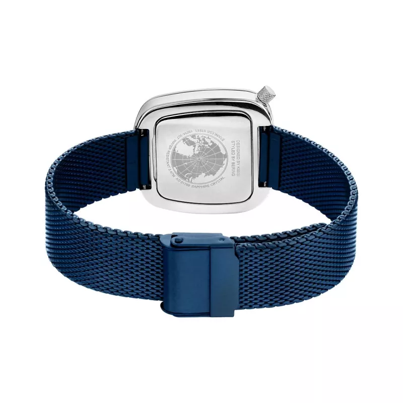 BERING Damenuhr 18034-307 (34 mm) - Roségold & blaues Sunray-Zifferblatt