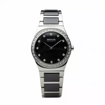 BERING Damenuhr 32430-742 30mm Roségold Braun Sunray-Zifferblatt Edelstahl-Mesh